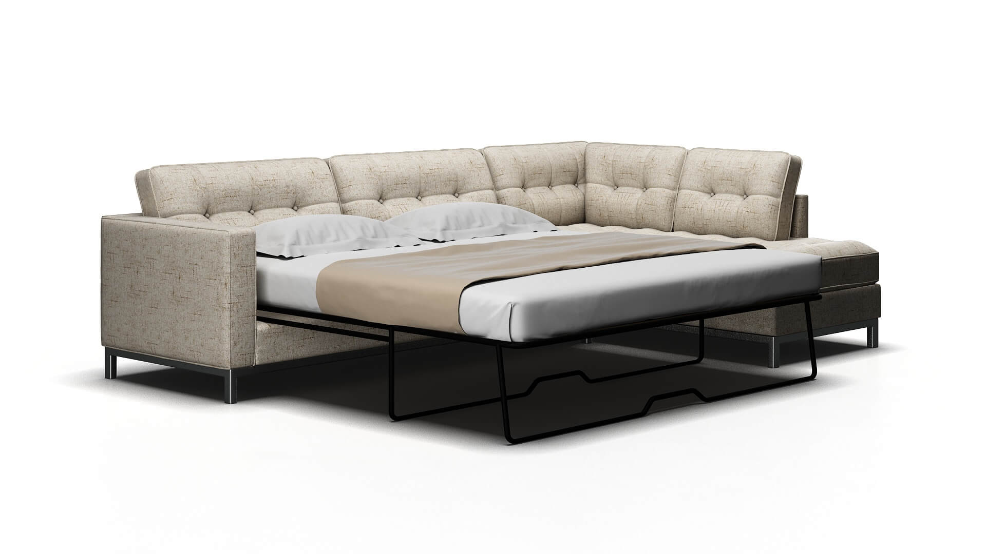 Oxford Oceanside Natural Panel Sleeper Espresso legs 2