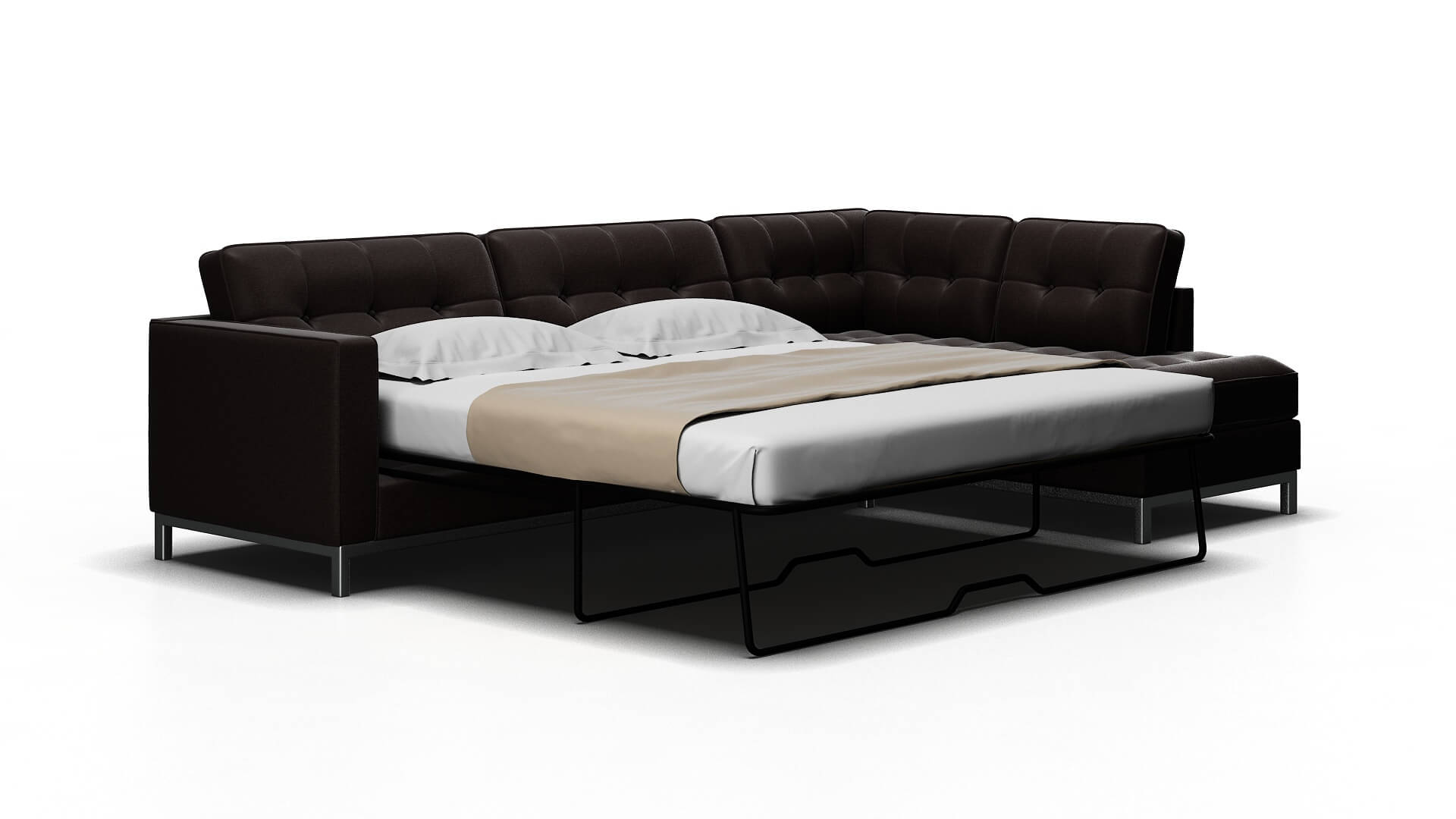 Oxford Oscar Chocolate Panel Sleeper Espresso legs 2