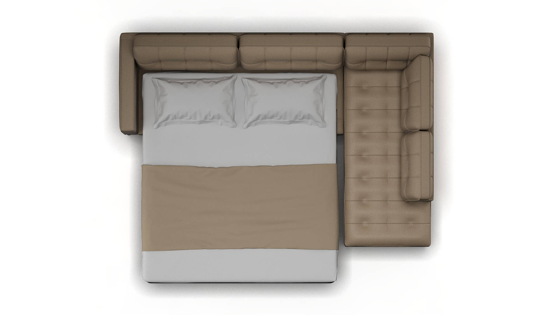 Oxford Oscar Linen Panel Sleeper Espresso legs 3