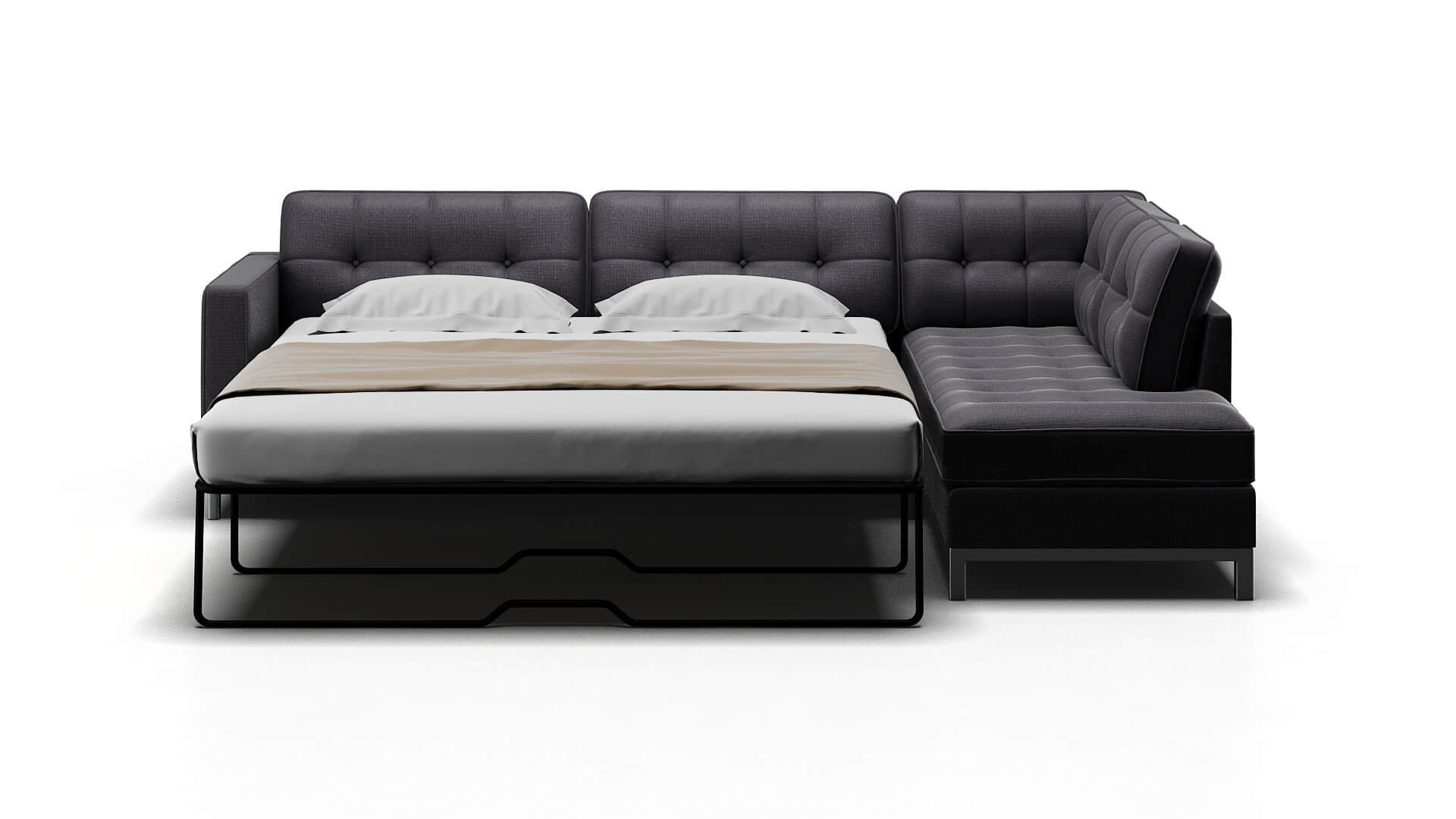 Oxford Parker Ash Panel Sleeper Espresso legs 1