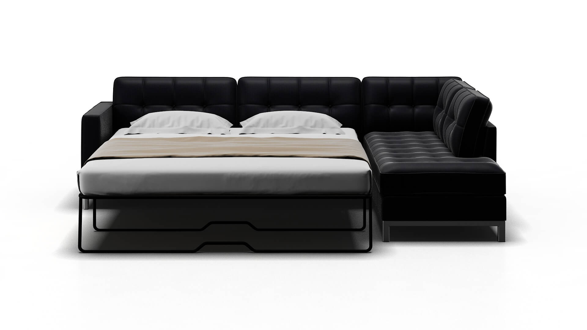 Oxford Parker Midnight Panel Sleeper Espresso legs 1