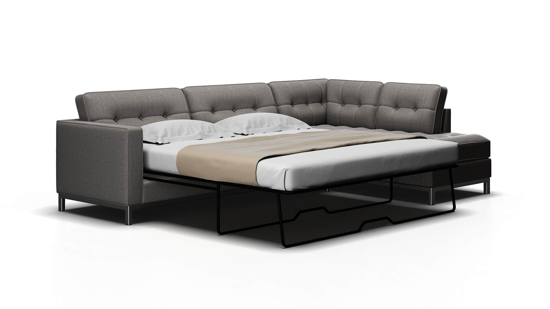 Oxford Prime Ash Panel Sleeper Espresso legs 2