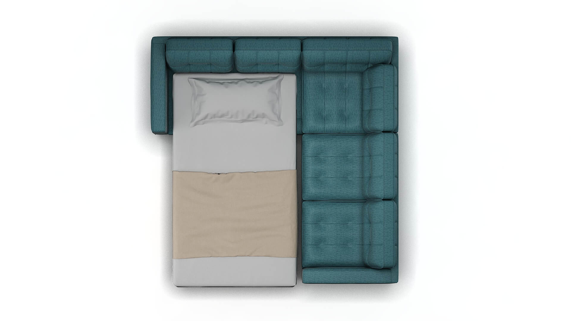 Oxford Prisma Rainfall Sectional Sleeper Espresso legs 3