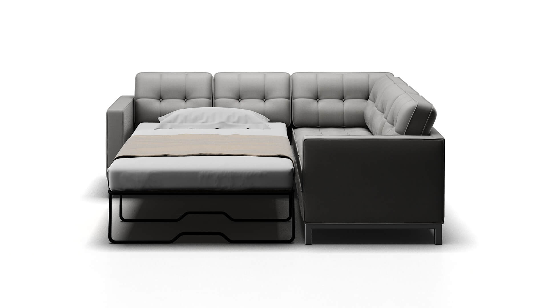 Oxford Prisma Steam Sectional Sleeper Espresso legs 1