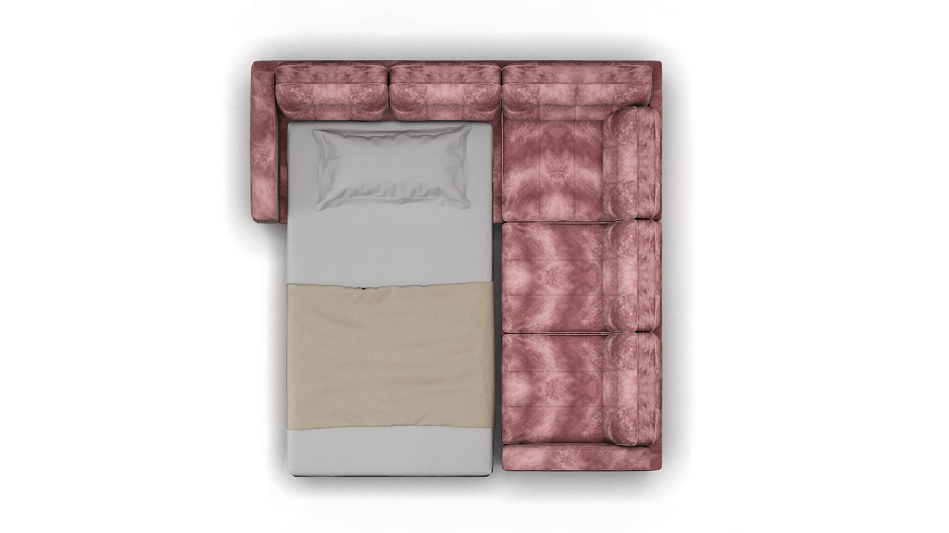 Oxford Quartz 705 Sectional Sleeper Espresso legs 3