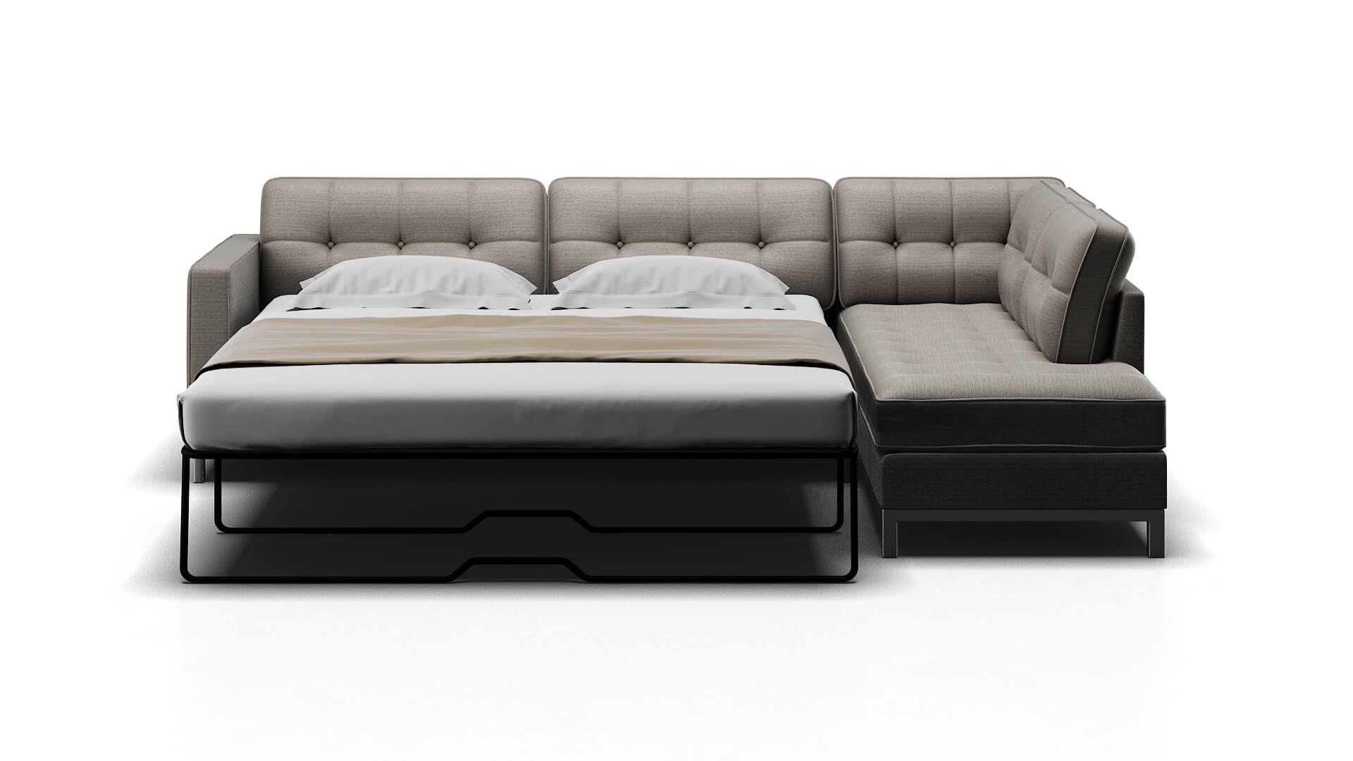 Oxford Redondo Stone Panel Sleeper Espresso legs 1