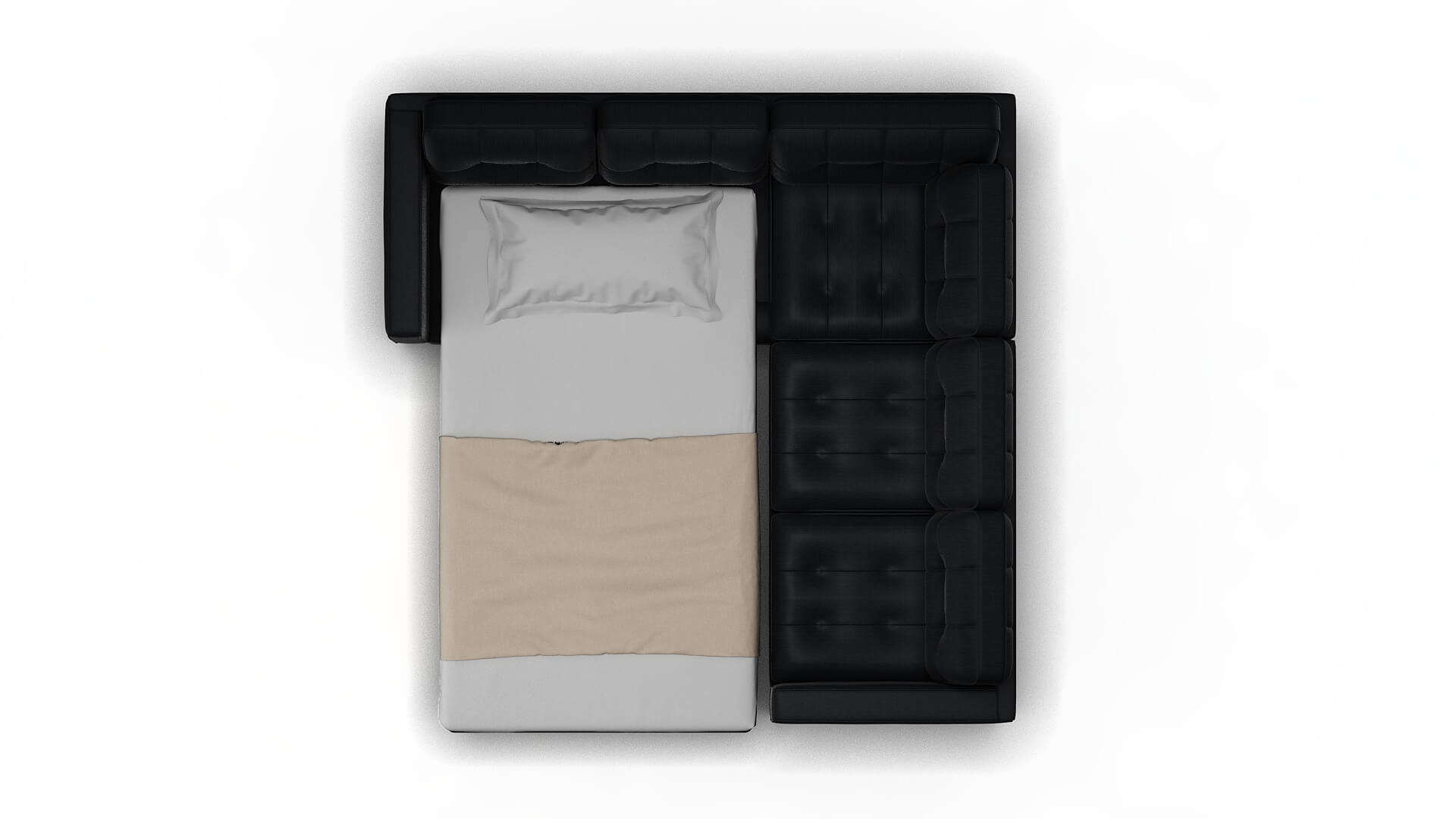 Oxford Rocket Eclipse Sectional Sleeper Espresso legs 3