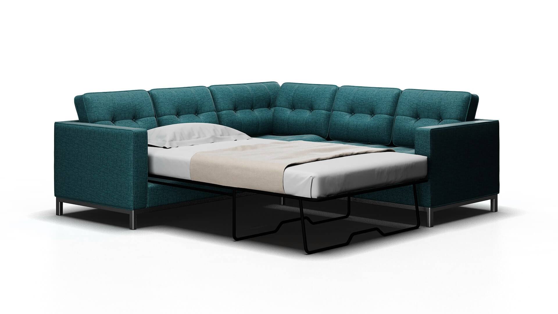 Oxford Rocket Peacock Sectional Sleeper Espresso legs 2