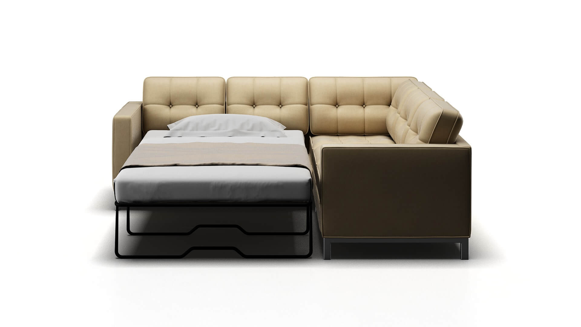 Oxford Rocket Sand Sectional Sleeper Espresso legs 1