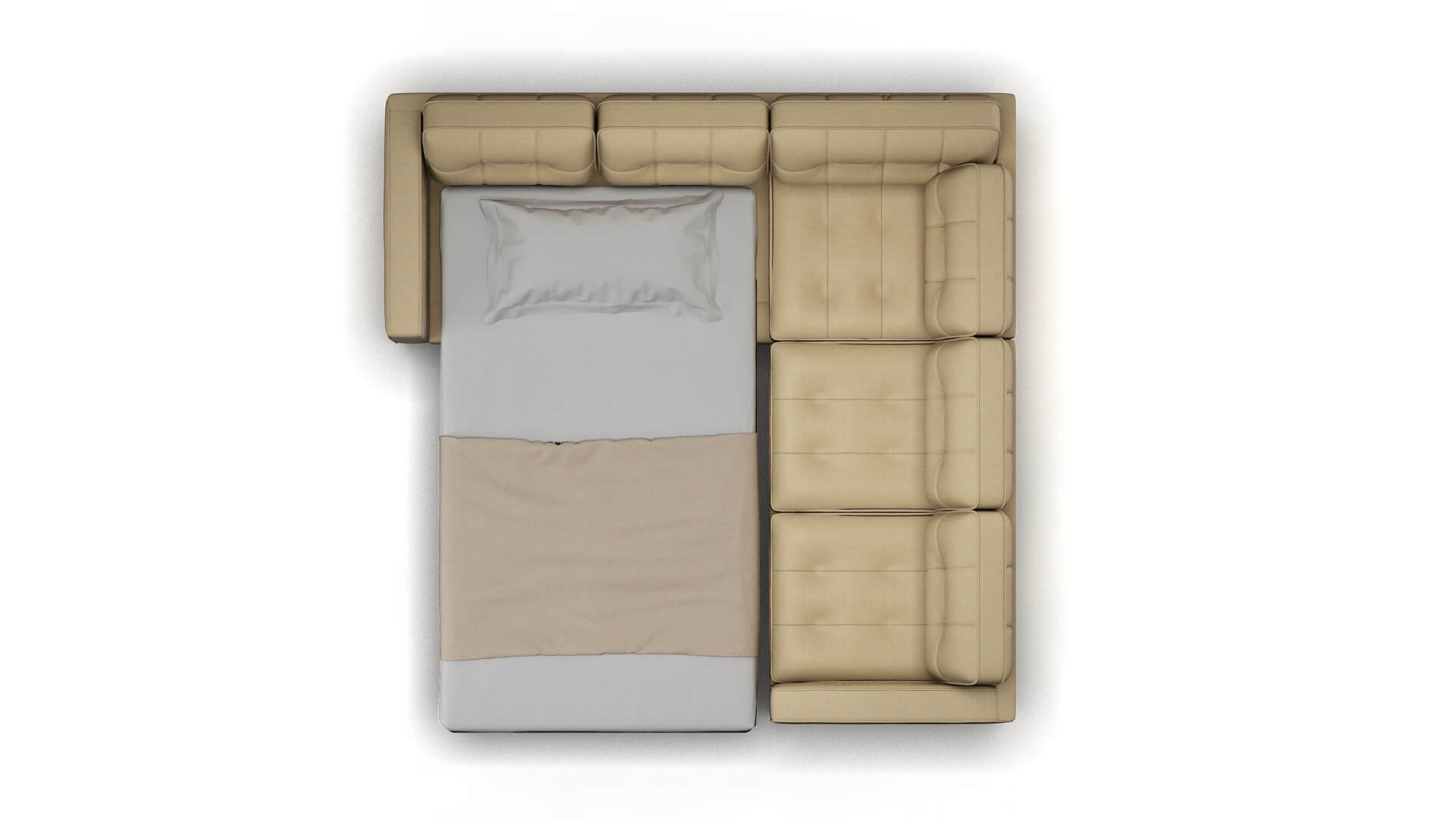 Oxford Rocket Sand Sectional Sleeper Espresso legs 3