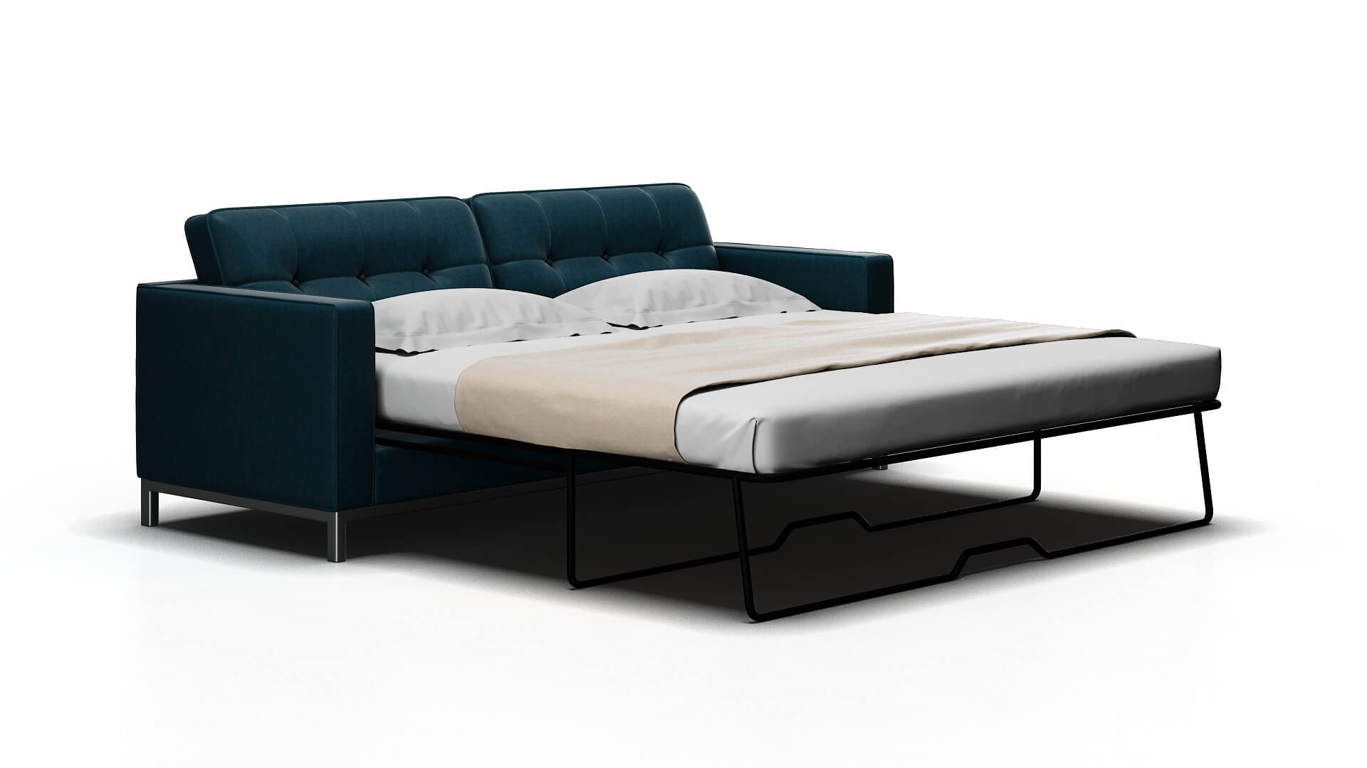Oxford Royale Electric_blue Sofa Sleeper Espresso legs 2