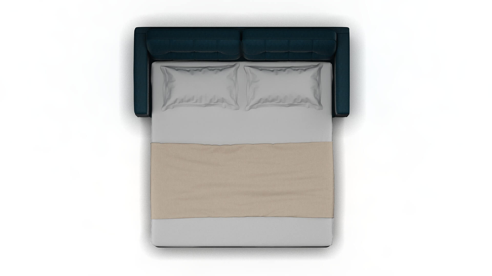 Oxford Royale Electric_blue Sofa Sleeper Espresso legs 3