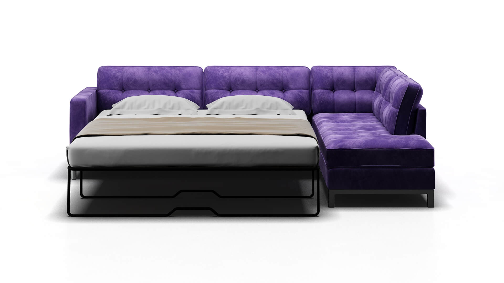 Oxford Royale Lavender Panel Sleeper Espresso legs 1