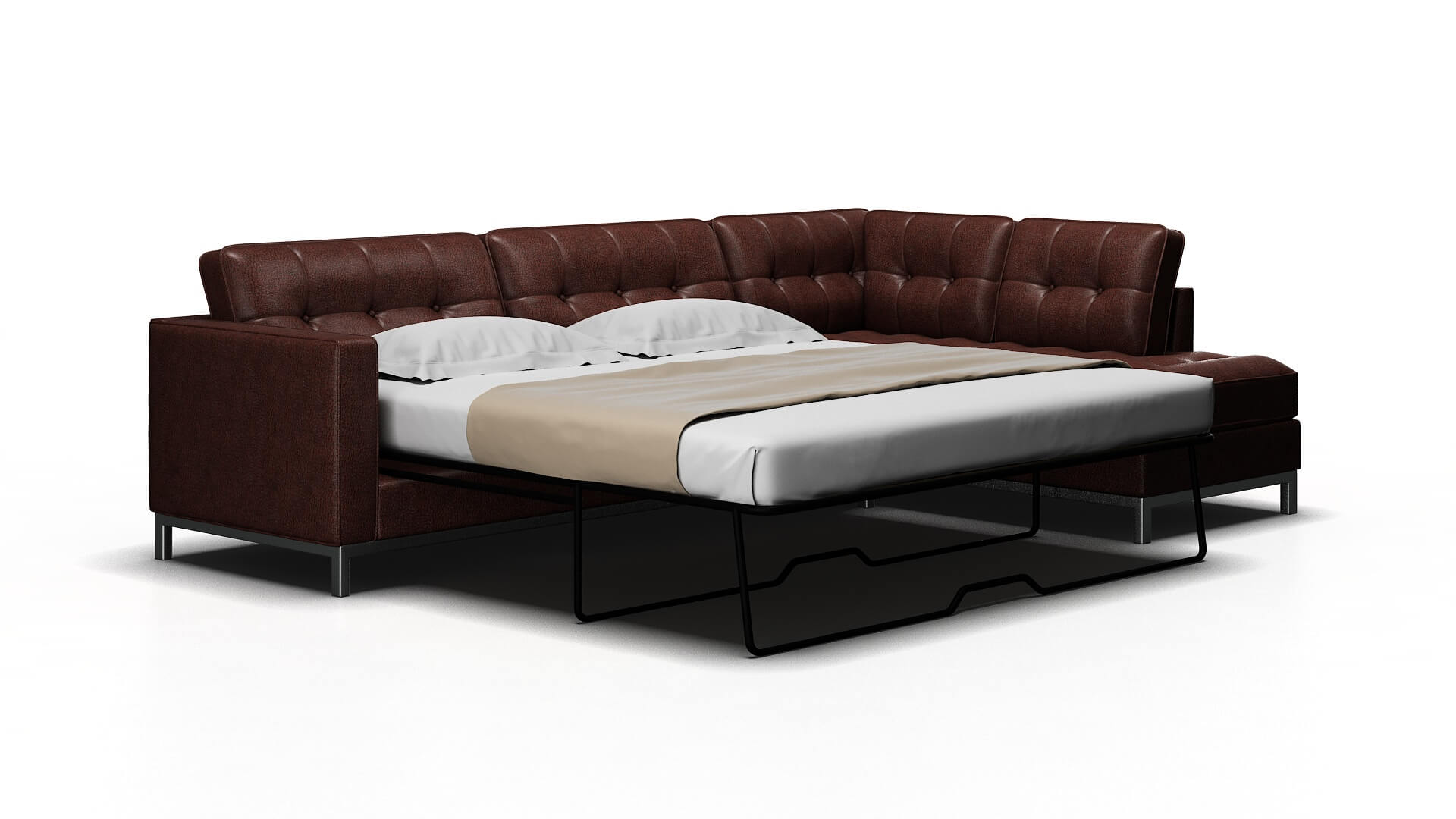 Oxford Royale Mocha Panel Sleeper Espresso legs 2