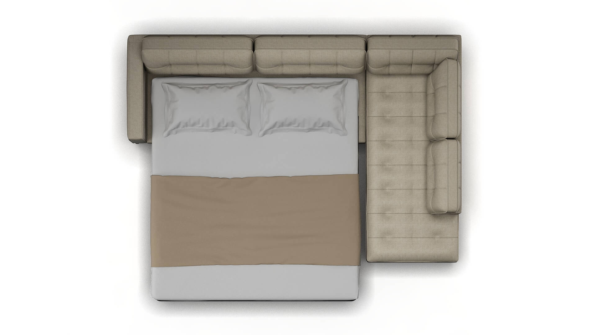 Oxford Sasha Linen Panel Sleeper Espresso legs 3