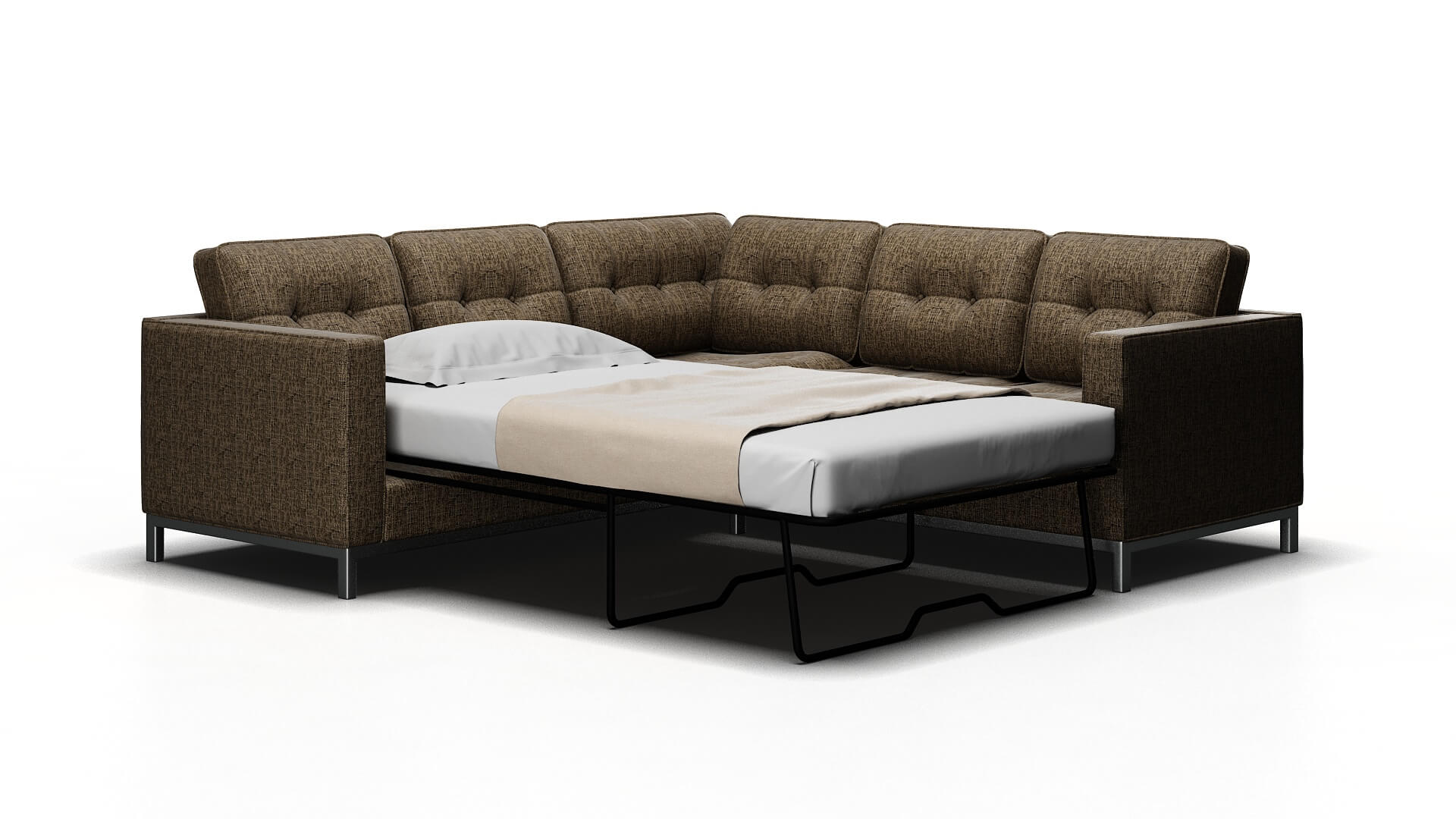 Oxford Solifestyle 51 Sectional Sleeper Espresso legs 2