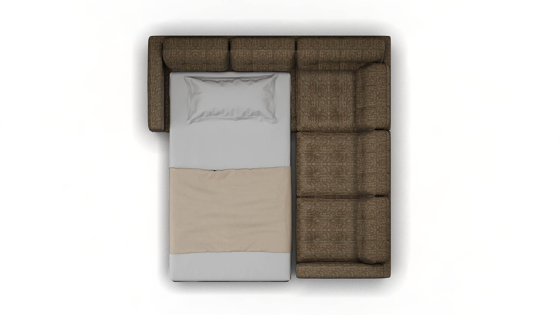 Oxford Solifestyle 51 Sectional Sleeper Espresso legs 3