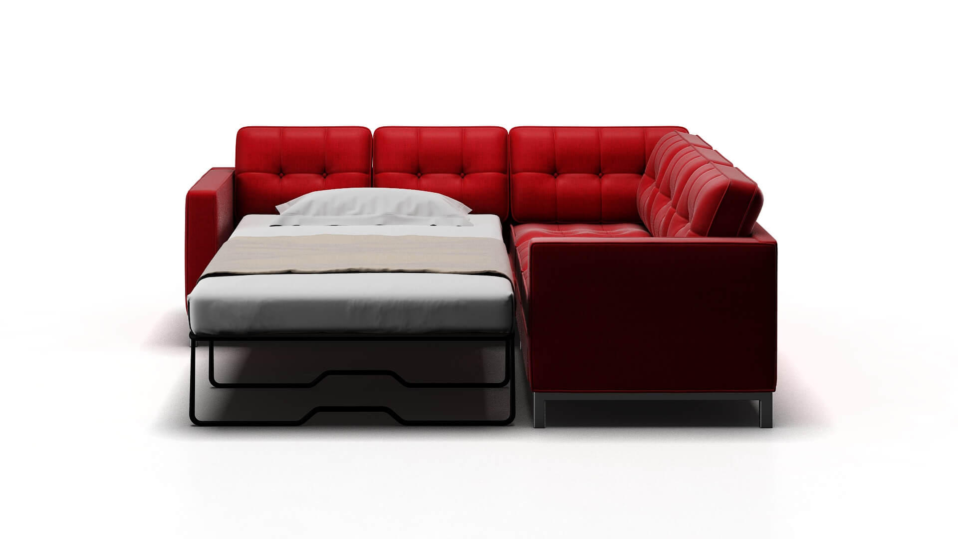 Oxford Sorrento Berry Sectional Sleeper Espresso legs 1