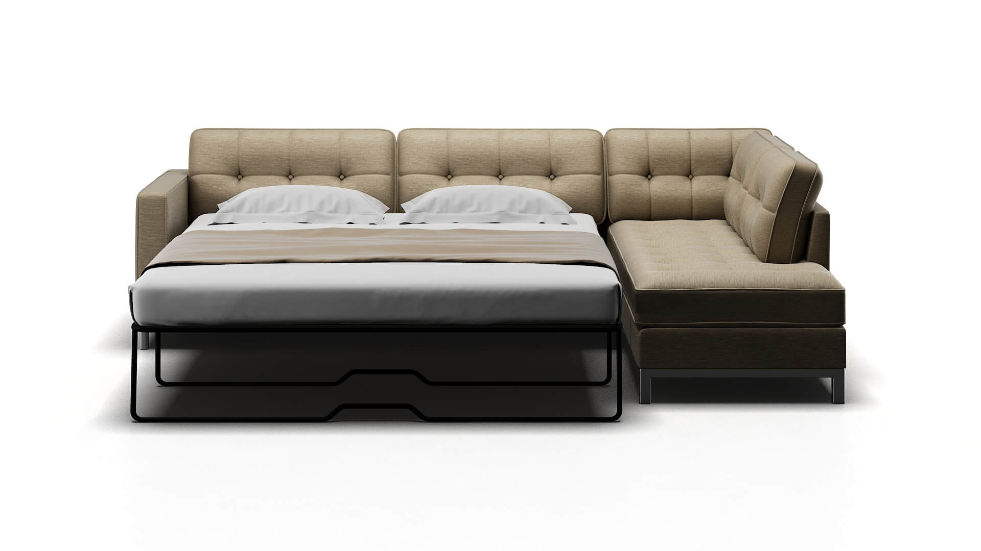 Oxford Sosoftness 72 Panel Sleeper Espresso legs 1