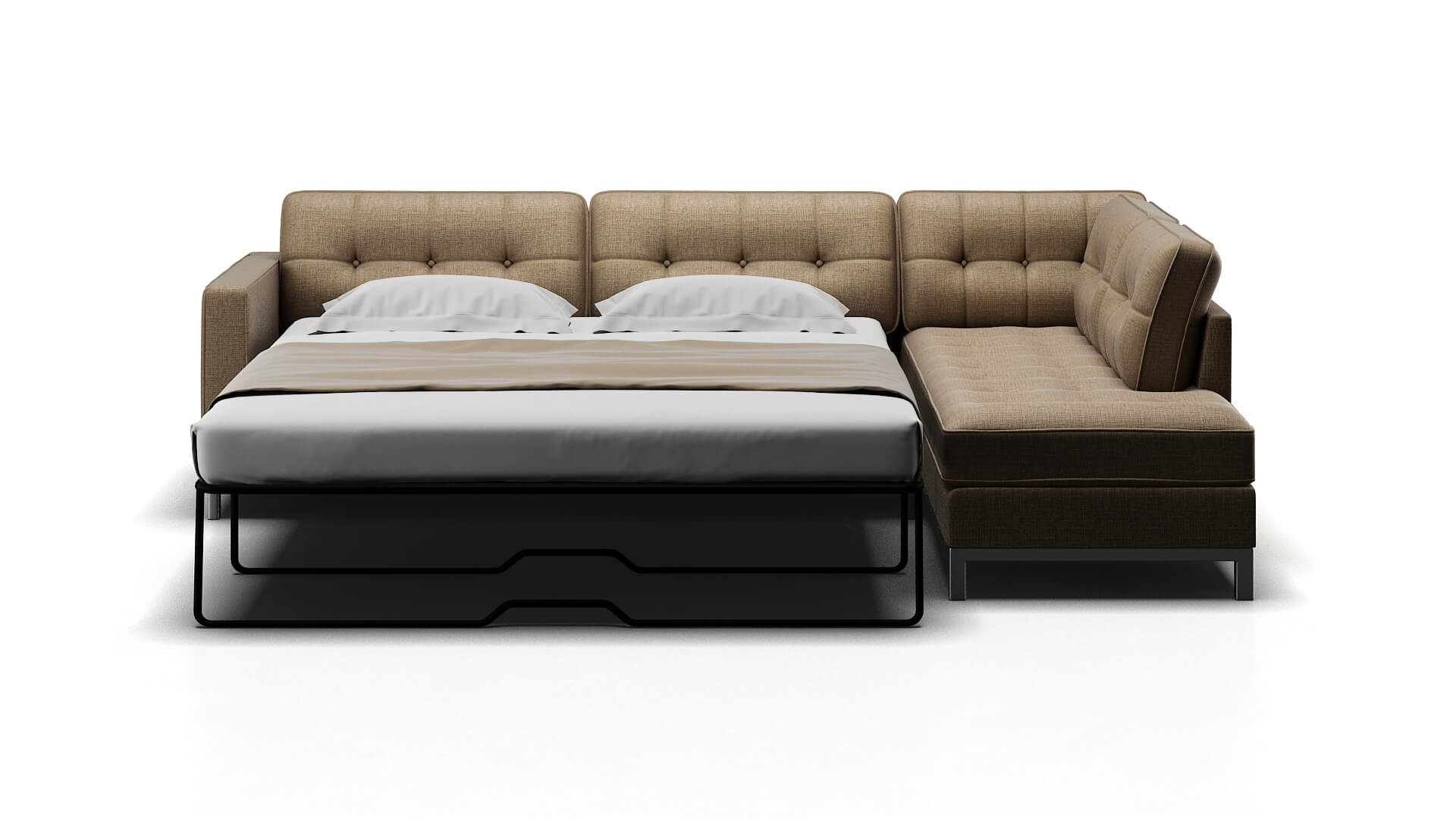 Oxford Sosoftness 74 Panel Sleeper Espresso legs 1