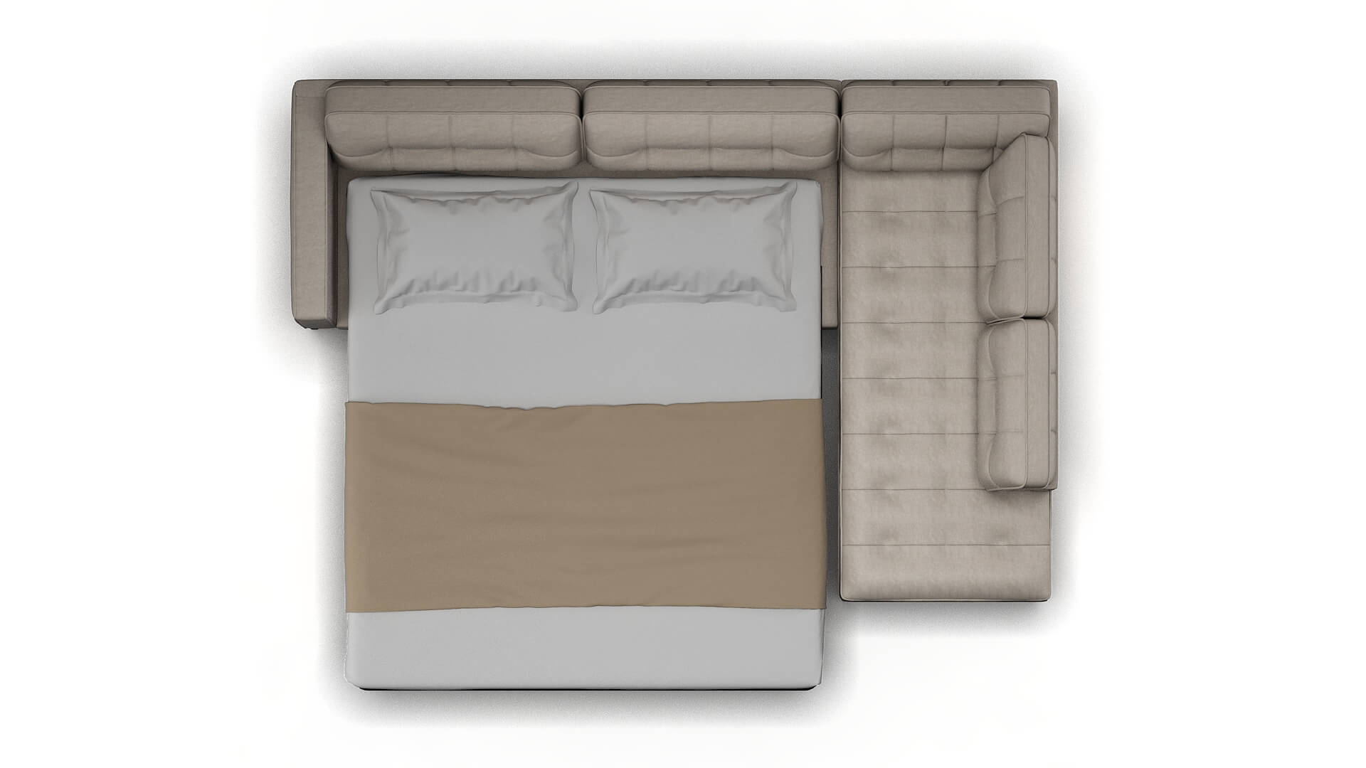 Oxford Suave Dove Panel Sleeper Espresso legs 3