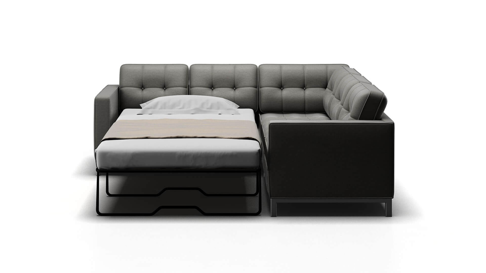 Oxford Urban_d Pepper Sectional Sleeper Espresso legs 1