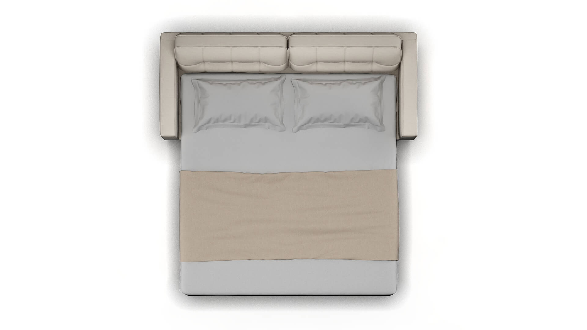 Oxford Venice Eggshell Sofa Sleeper Espresso legs 3