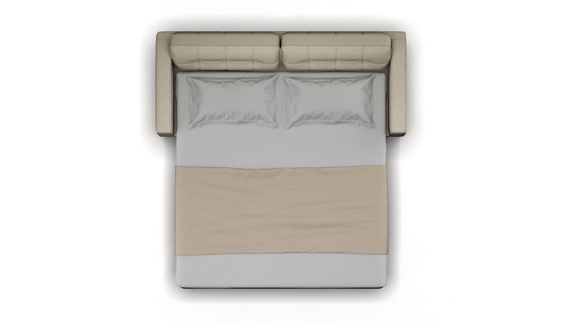 Oxford Venus Cream Sofa Sleeper Espresso legs 3