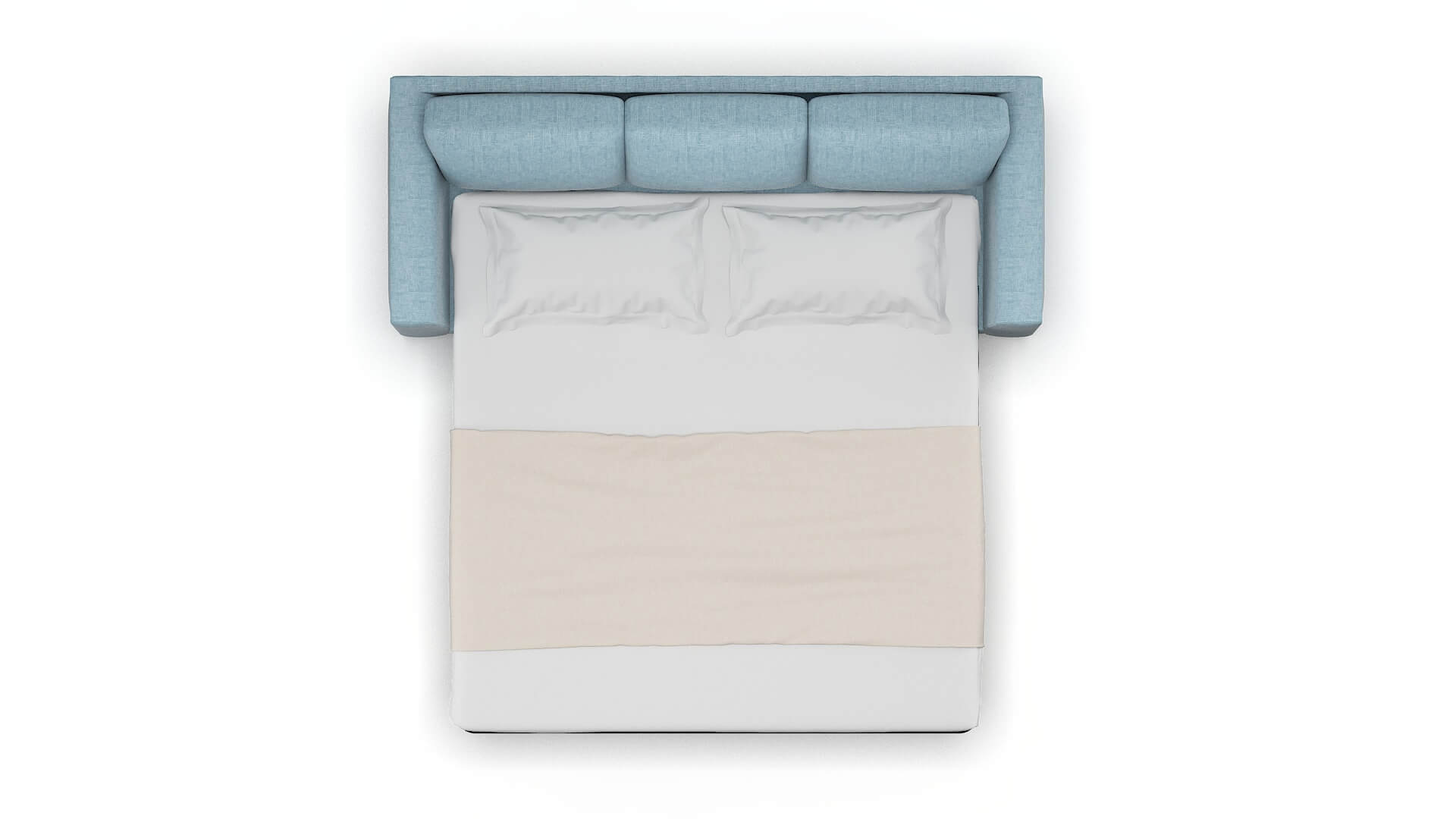 Paris Atlas Turquoise Sofa Sleeper Espresso legs 3