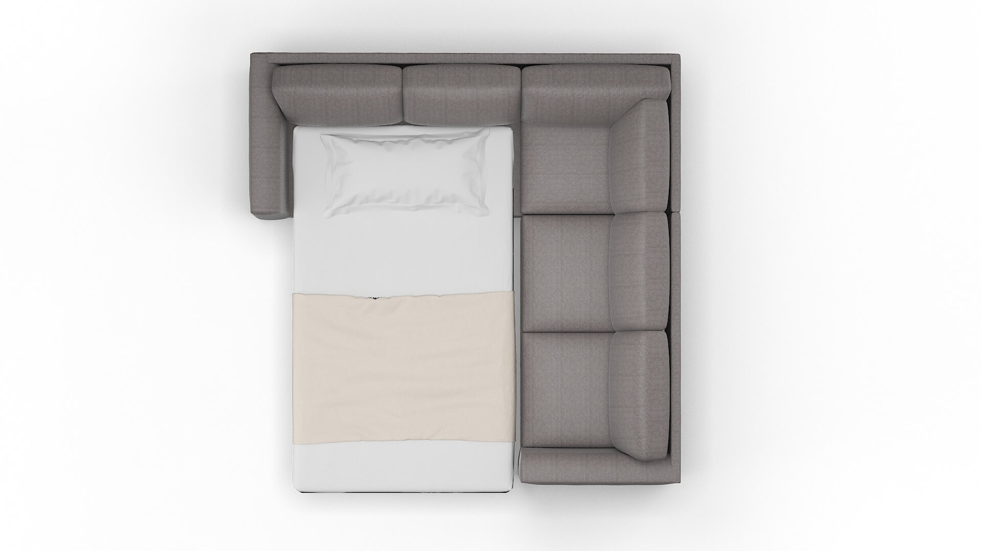 Paris Atlas_plz Silver Sectional Sleeper Espresso legs 3