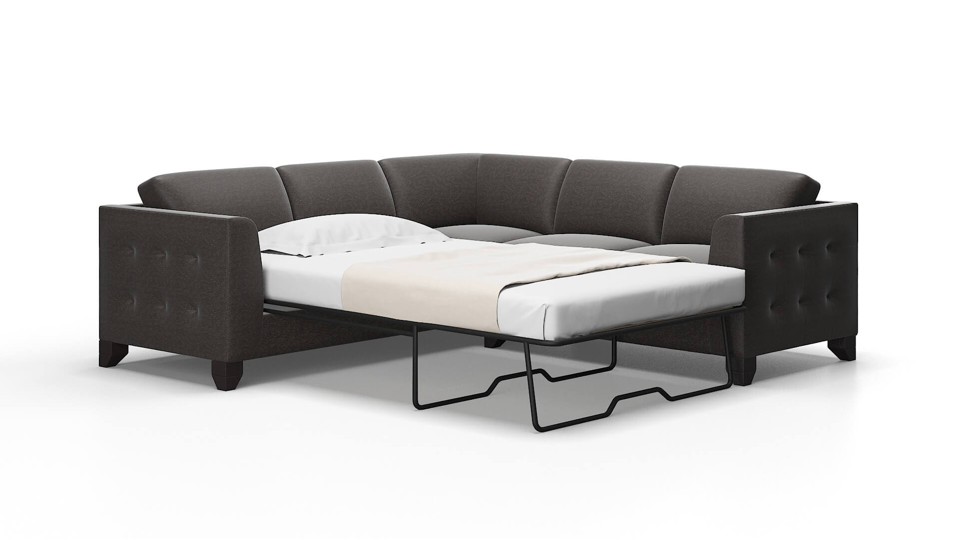 Paris Avenger denim Sectional sleeper Espresso Legs  2