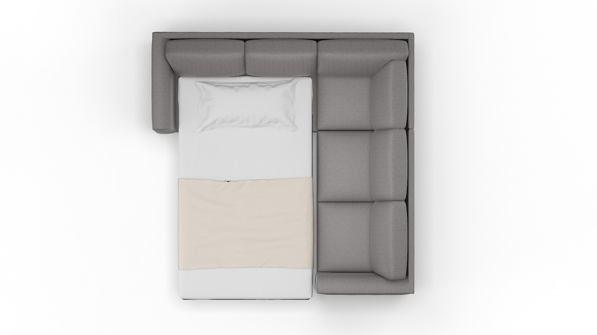 Paris Avenger Zinc Sectional Sleeper Espresso legs 3