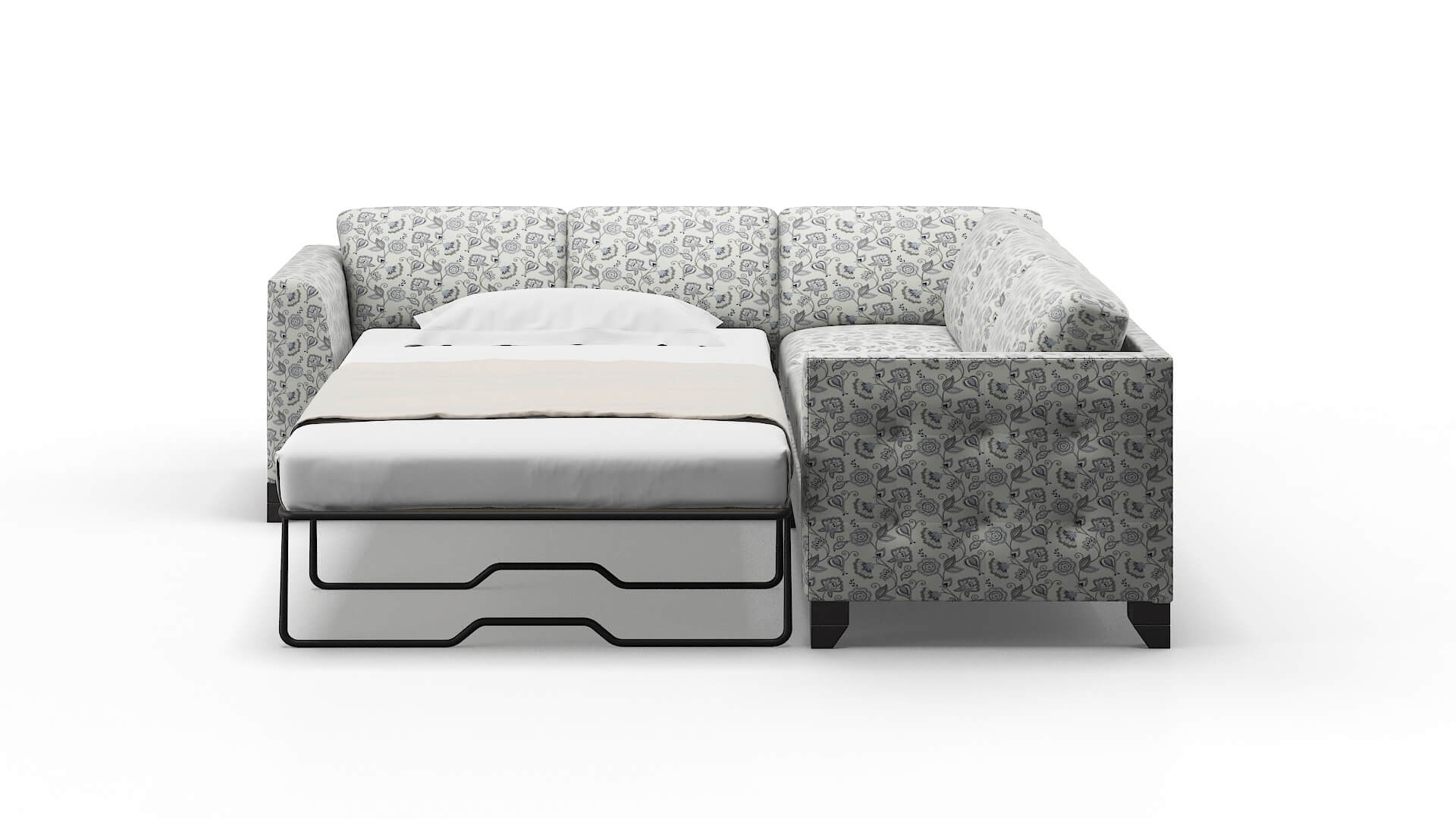 Paris Avignon Sky Sectional Sleeper Espresso legs 1