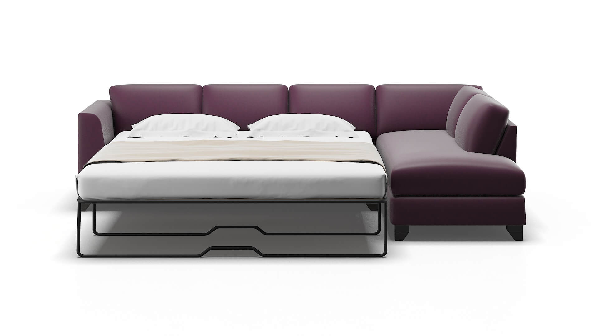 Paris Bella Aubergine Panel Sleeper Espresso legs 1