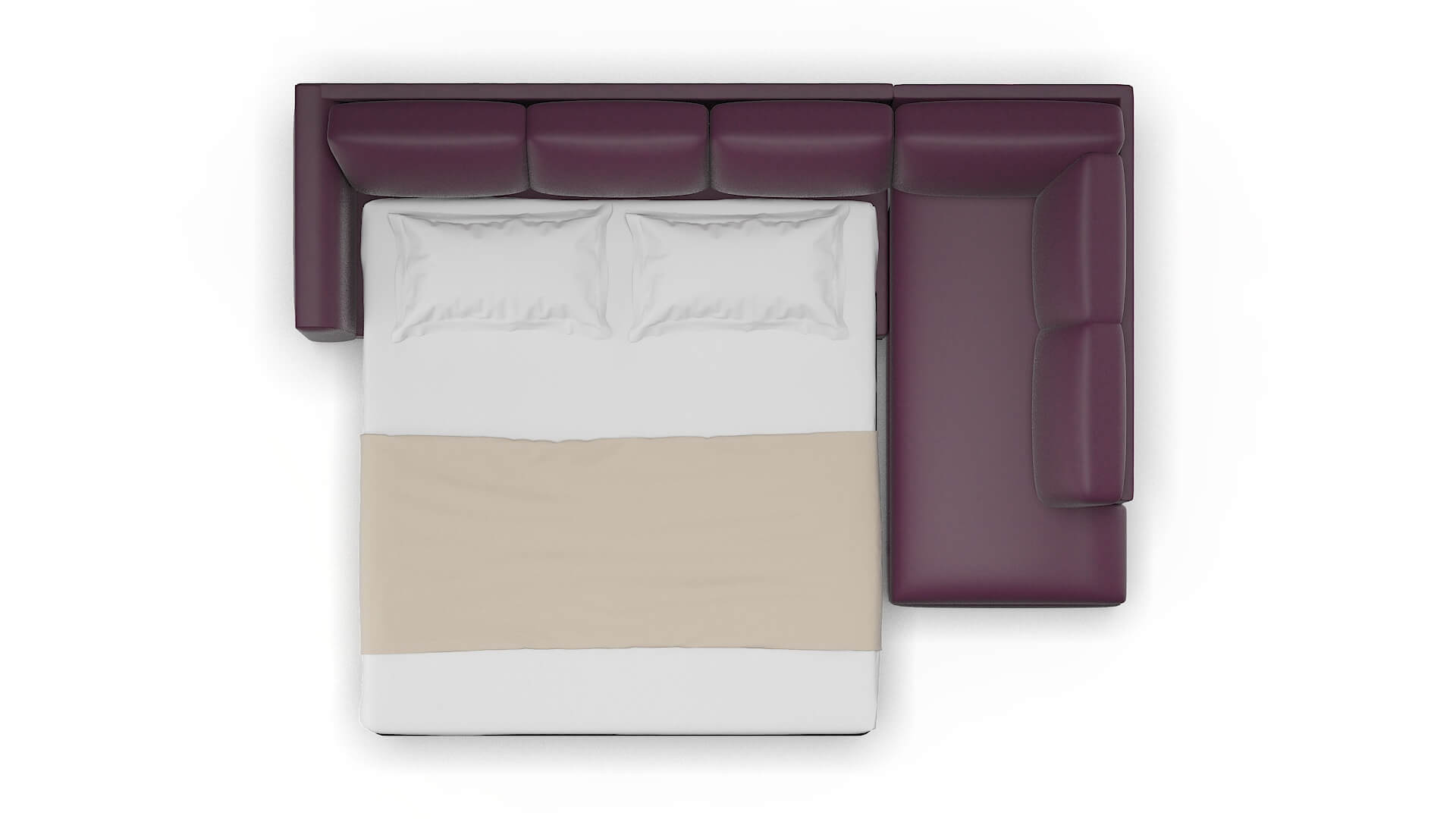Paris Bella Aubergine Panel Sleeper Espresso legs 3