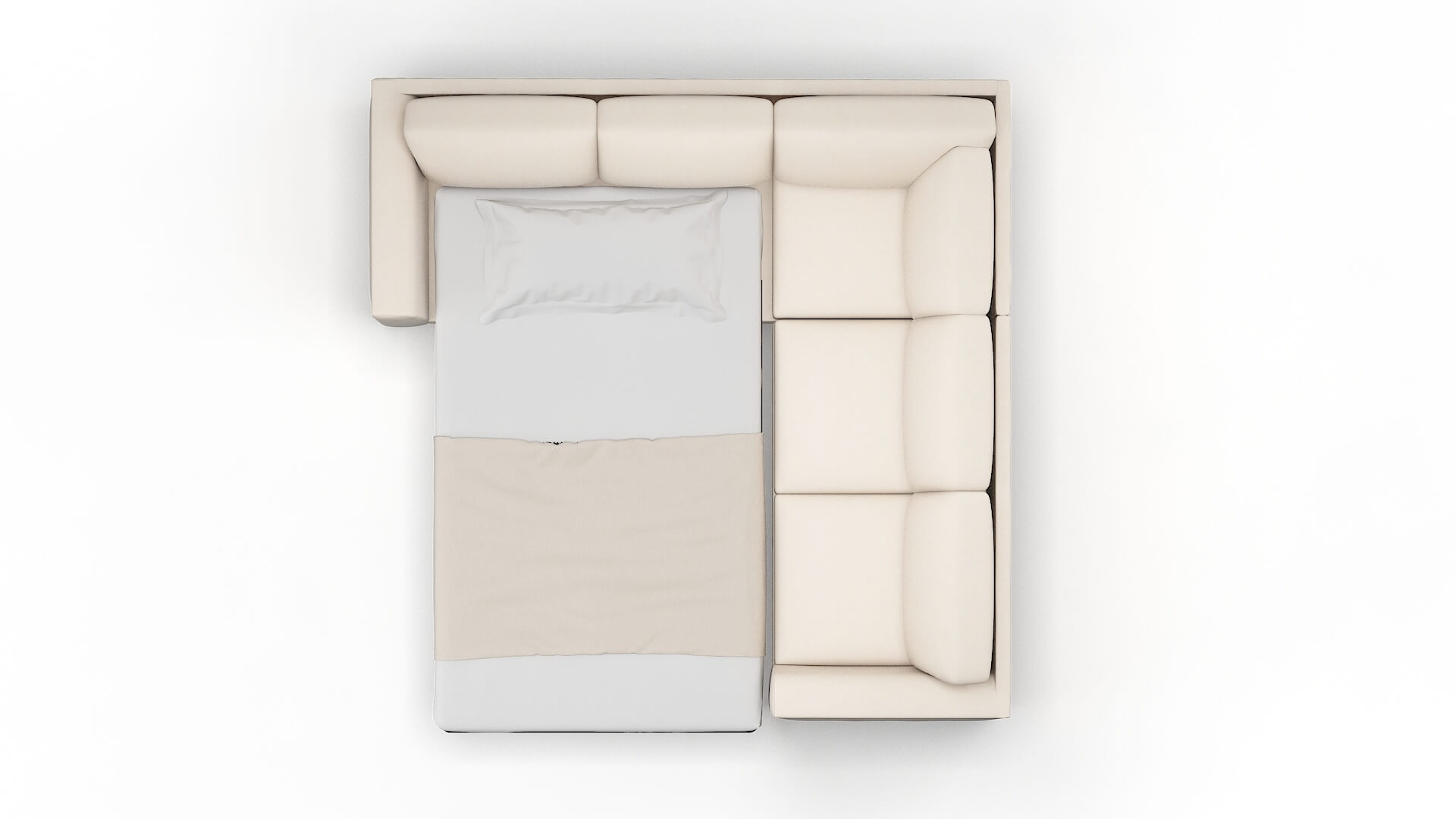 Paris Bella Buckwheat Sectional Sleeper Espresso legs 3