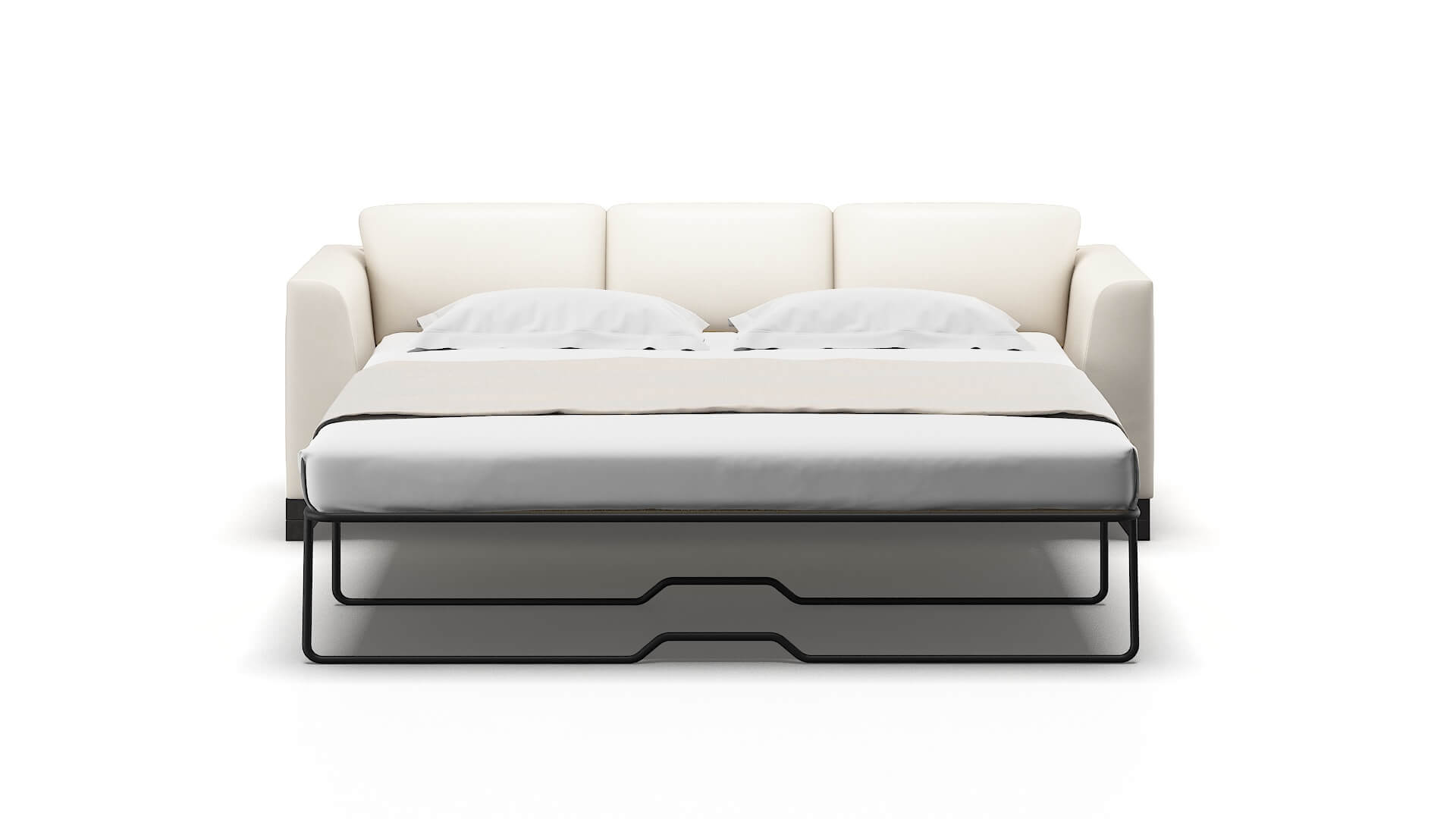 Paris Blanche Milky Sofa Sleeper Espresso legs 1