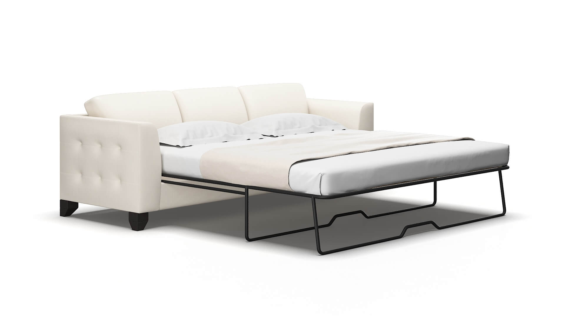 Paris Blanche milky Sofa sleeper Espresso Legs  2