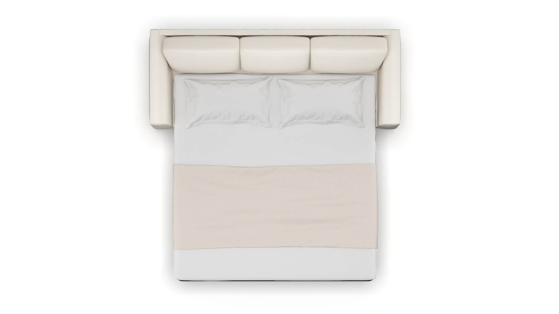 Paris Blanche Milky Sofa Sleeper Espresso legs 3