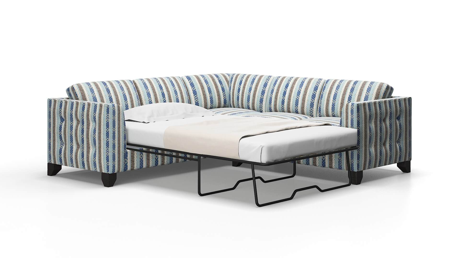 Paris Bodhi Indigo Sectional Sleeper Espresso legs 2