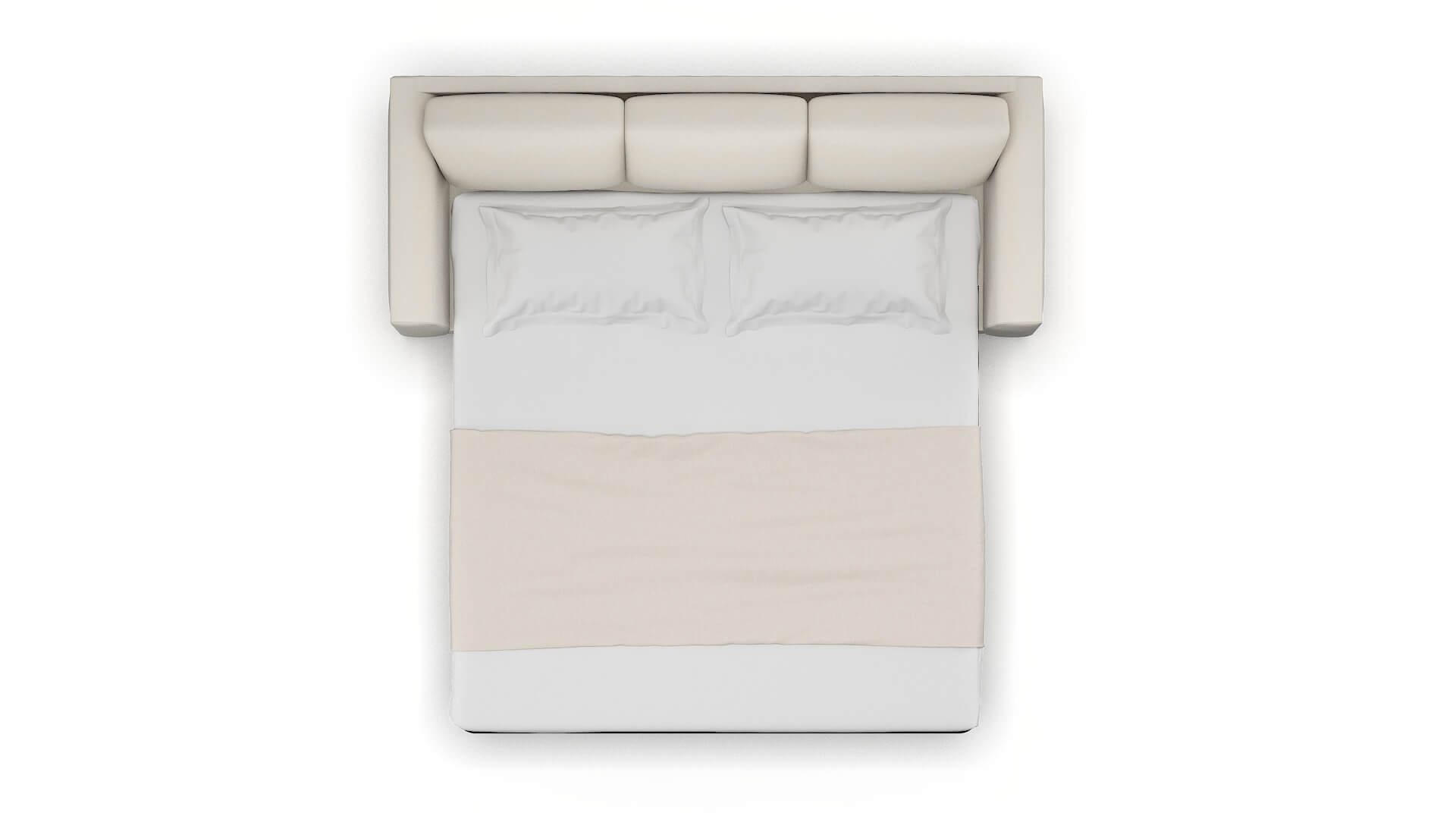 Paris Bungalow Ivory Sofa Sleeper Espresso legs 3