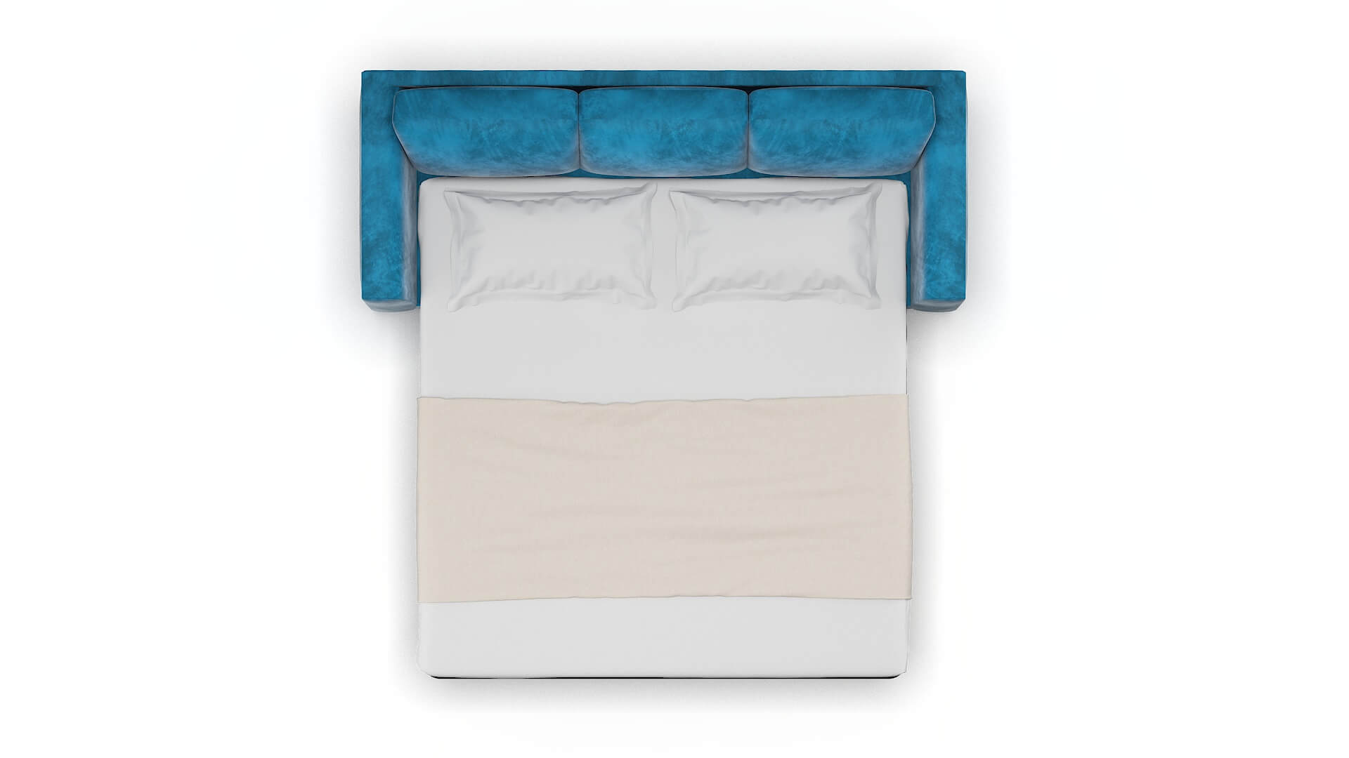 Paris Buzz Teal Sofa Sleeper Espresso legs 3