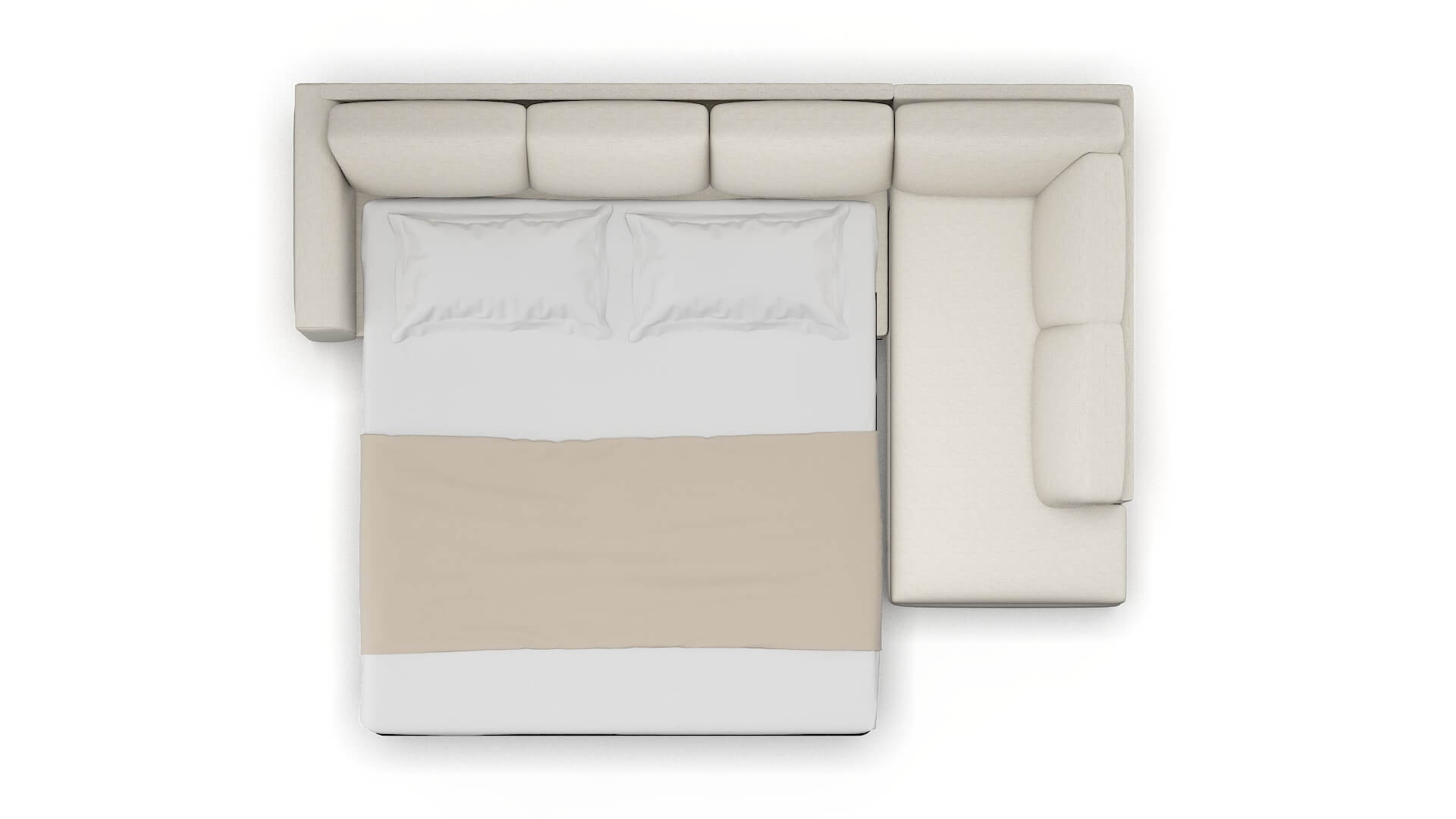Paris Catalina Linen Panel Sleeper Espresso legs 3