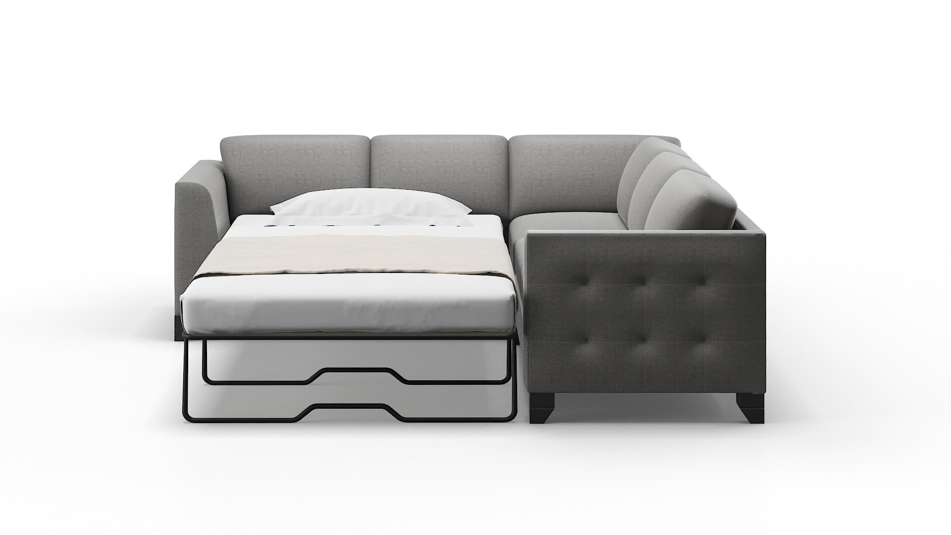 Paris Catalina Steel Sectional Sleeper Espresso legs 1