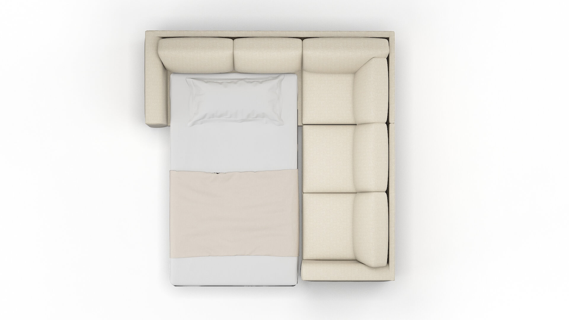 Paris Catalina Wheat Sectional Sleeper Espresso legs 3