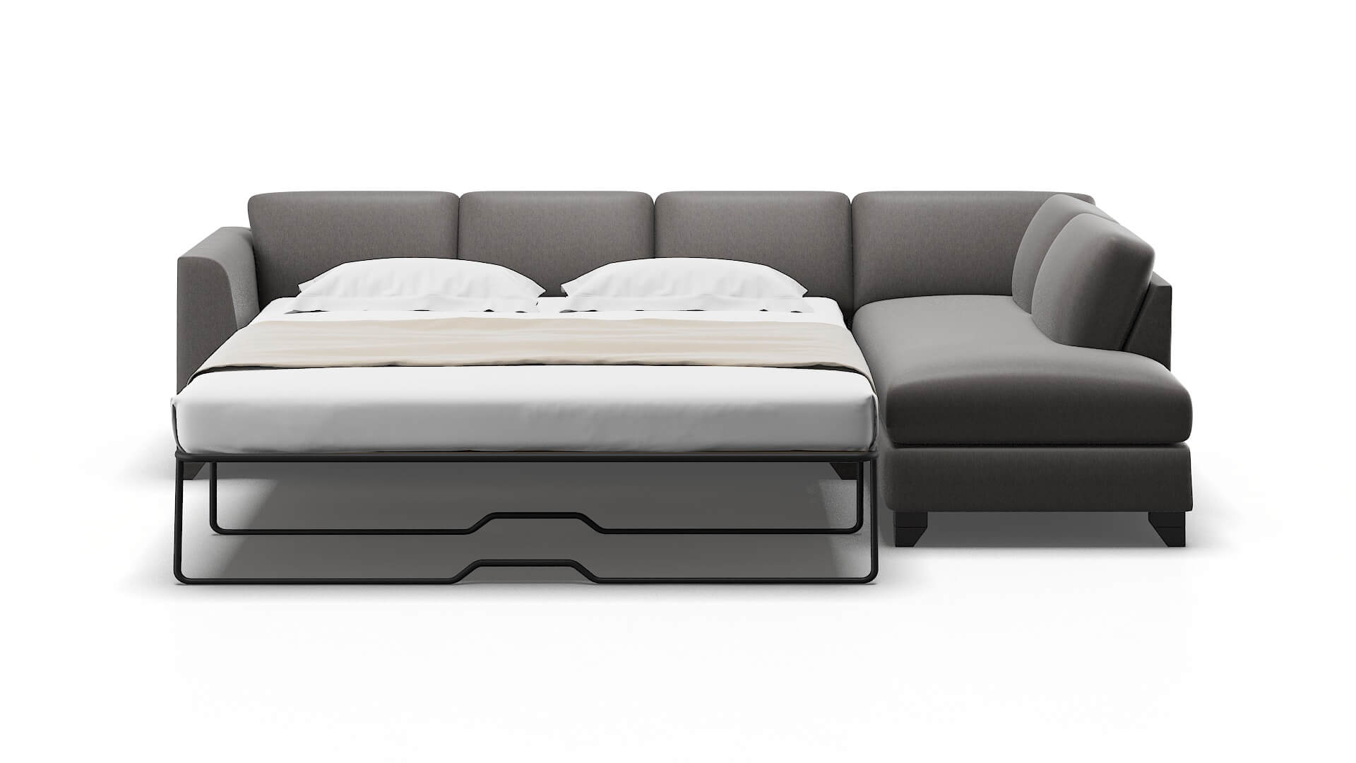 Paris Cosmo Charcoal Panel Sleeper Espresso legs 1