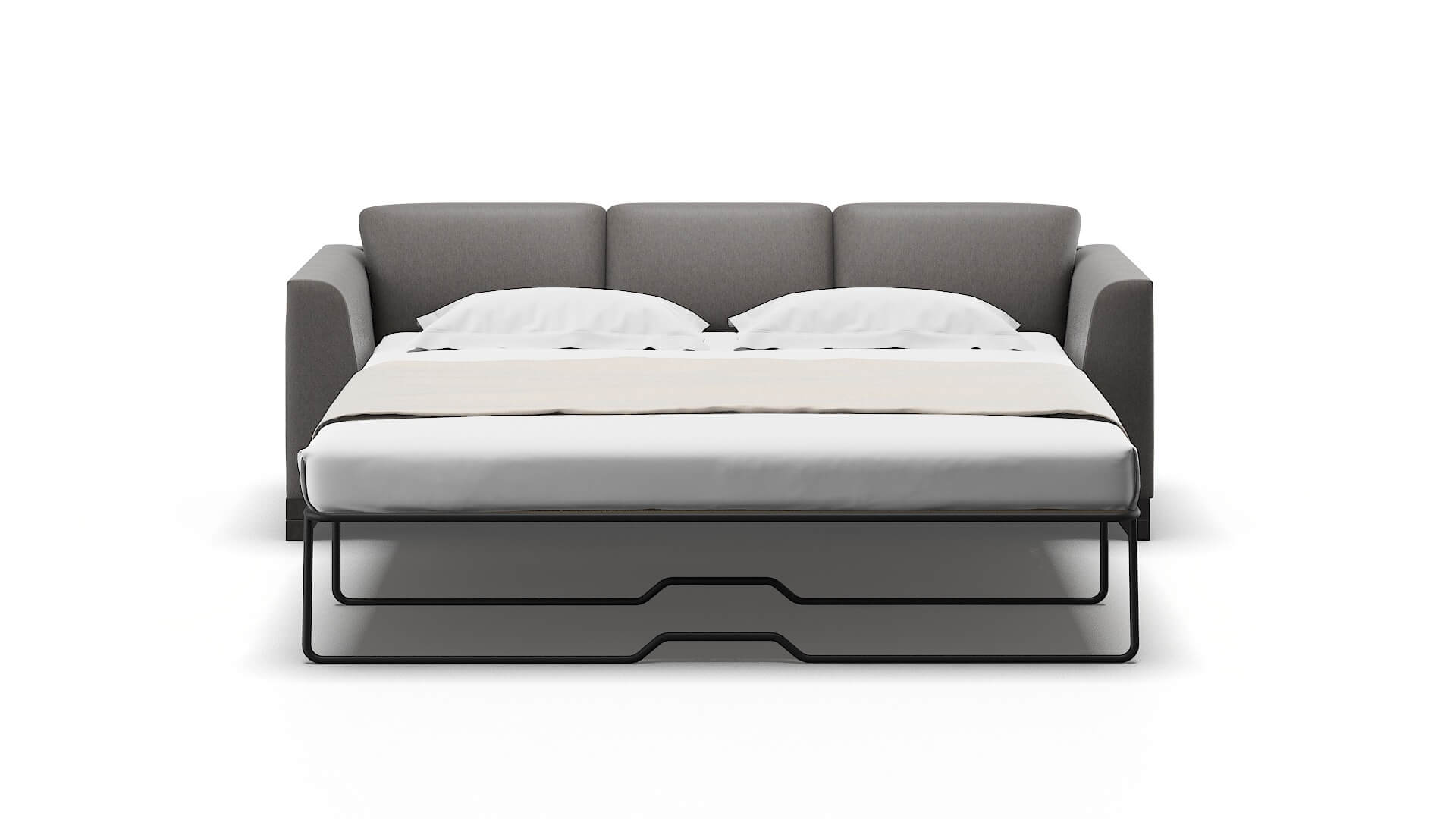 Paris Cosmo Charcoal Sofa Sleeper Espresso legs 1