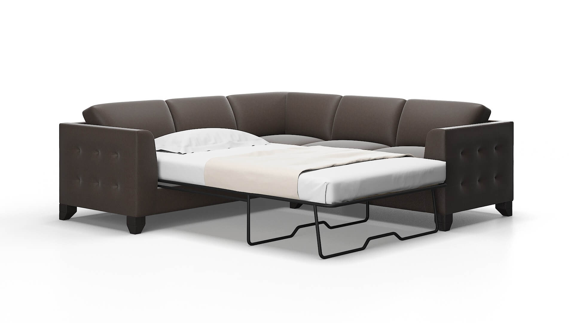 Paris Cosmo chocolate Sectional sleeper Espresso Legs  2