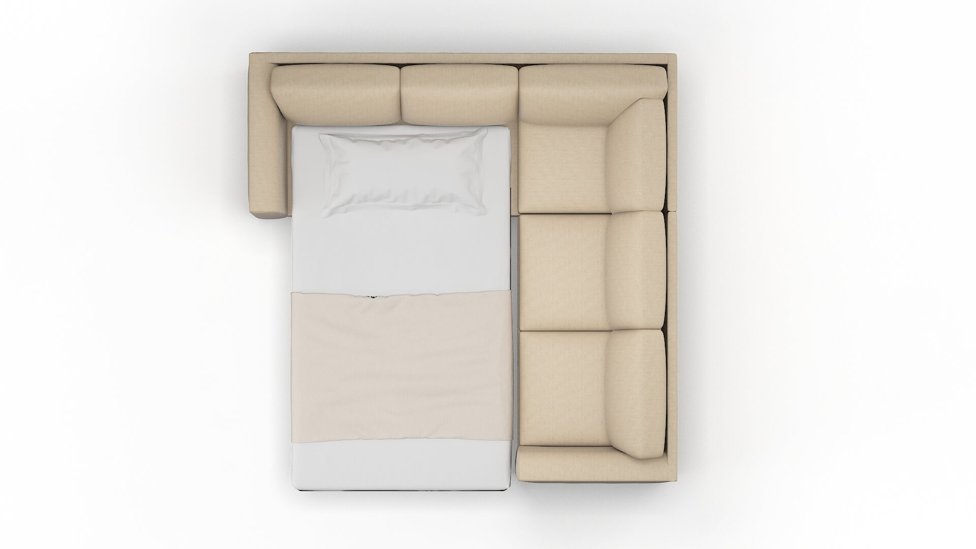 Paris Cosmo Fawn Sectional Sleeper Espresso legs 3