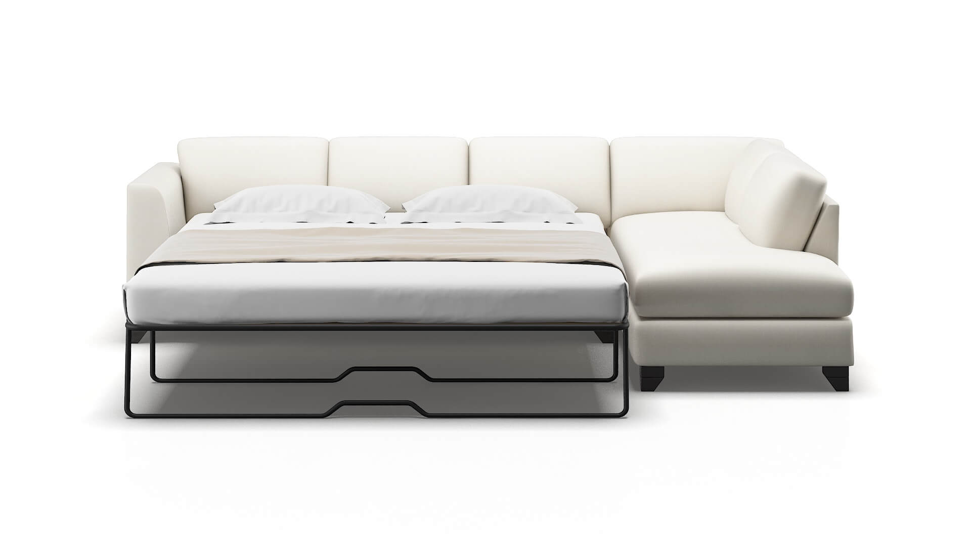 Paris Cosmo Ivory Panel Sleeper Espresso legs 1